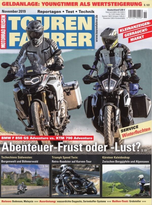 TOURENFAHRER 11/2019 – BMW F 850 GS Adv. vs. KTM 790 Adventure