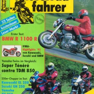 Motorradfahrer 11/1994 – Kawasaki EL 250; Suzuki GN 250; Yamaha XV 250 Virago; Test BMW R 1100 R