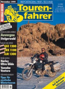 Titelseite: Tourenfahrer 11/1999 – Kawasaki ZRX 1100 vs. GSX 1200 vs. XJR 1300