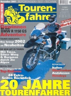 Tourenfahrer 11/2001 – Honda Silver Wing 600 mit 37 kW (50 PS) im Vergleichstest, Suzuki AN 400 Burgman mit 24 kW (33 PS) im Vergleichstest