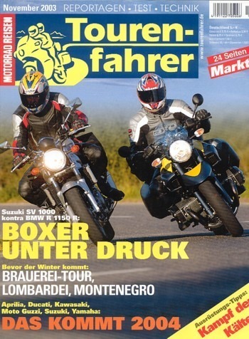 Tourenfahrer 11/2003 – BMW R 1150 R vs. Suzuki SV 1000