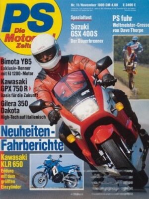 PS 11/1986 – Suzuki GSX 400 S mit 20 kW (27 PS) im Spezial-Test, Bimota YB5, die mit dem FJ-1200-Motor, Bajaj Autoriksha RE, ein Dreisitzer