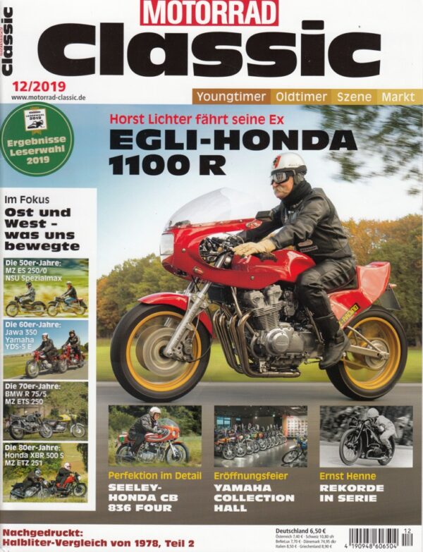 Motorrad Classic 12/2019 – Egli-Honda 1100 R, Seeley-Honda CB 836 Four