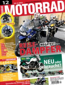 Titelseite: MOTORRAD 12/2012 – Vergleich BMW K 1300 S HP vs. Honda VFR 1200 F DCT