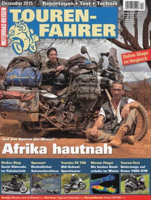 TOURENFAHRER 12/2015 – Kawasaki 1400 GTR mit 114 kW (155 PS) im Touren-Test, Yamaha FZ 750, die alte Dame