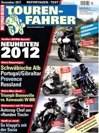 Tourenfahrer 12/2011 – Kawasaki W 800 vs. Triumph Bonneville T 100
