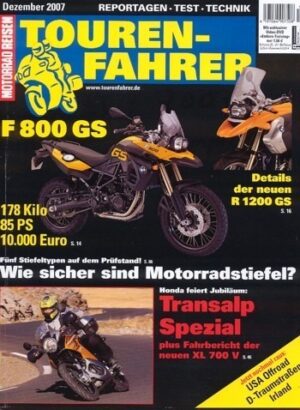 12_9.jpg TOURENFAHRER 12/2007 – Honda Transalp mit 44 kW (60 PS) im Spezial, BMW R 1200 R mit 80 kW (109 PS) im Vergleichstest
