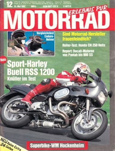 MOTORRAD 12/1992 – Ducati Zahnriemen-Zweiventiler, der Königswellen-Twin; Test Buell RSS 1200; Test Honda CN 250 Helix