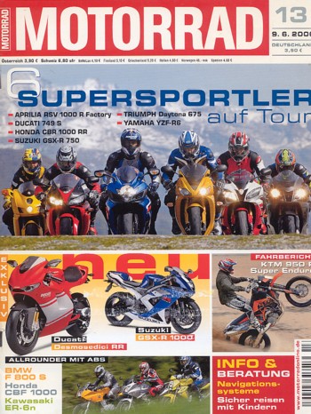 MOTORRAD 13/2006 – Top-Test BMW R 1200 S; Fahrbericht KTM 950 Super Enduro R