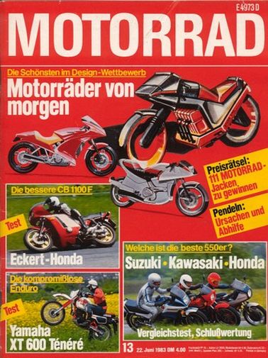 MOTORRAD 13/1983 – Test Honda CX 650 C; Eckert-Honda CB 1100 F
