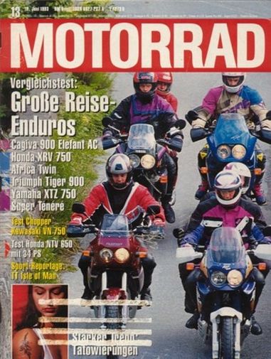 MOTORRAD 13/1993 – Cagiva Elefant 900 AC; Honda XRV 750 Africa Twin; Triumph Tiger 900; Yamaha XTZ 750 Super Ténéré