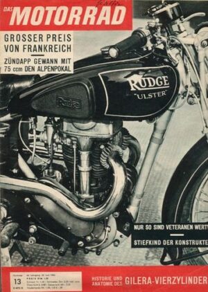 DAS MOTORRAD 13/1964 – Gilera Vierzylinder, Historie und Anatomie