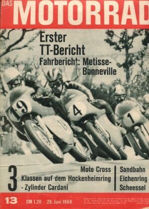 13_43.jpg DAS MOTORRAD 13/1968 – Metisse-Triumph Bonneville; Cardani Rennmaschine; Tourist Trophy TT 1968