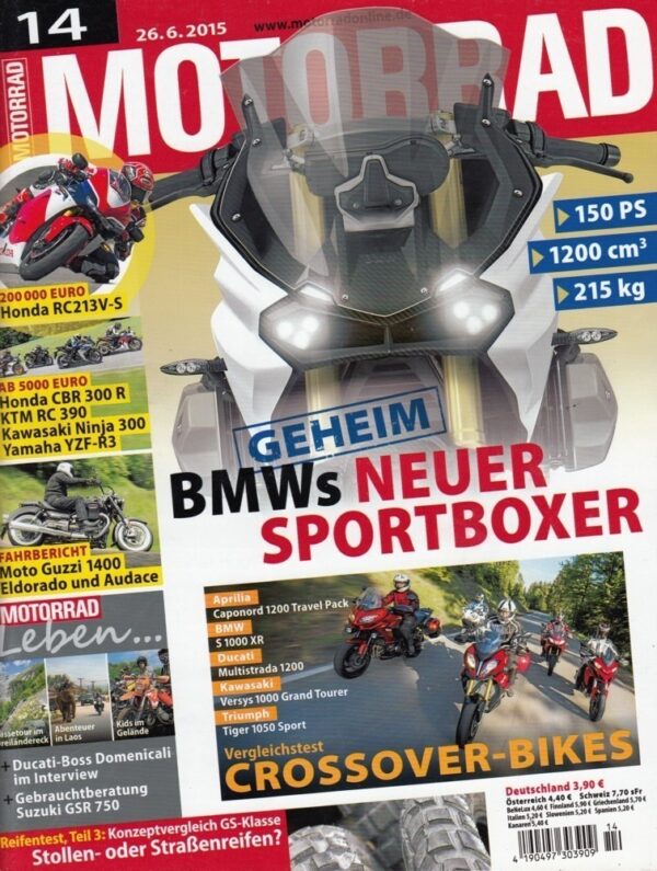 MOTORRAD 14/2015 – BMWs neuer Sportboxer / Crossover-Bikes im Vergleich