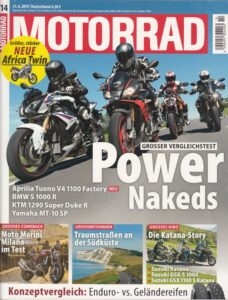 Titelseite: MOTORRAD 14/2019 – Aprilia Tuono V4 1100, KTM 1290 Super Duke R