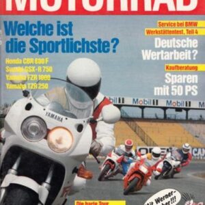 MOTORRAD 14/1988 – Yamaha TZR 250; Honda CBR 600 F; Suzuki GSX-R 750; Yamaha FZR 1000 Genesis