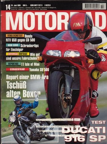 MOTORRAD 14/1995 – Test BMW R 100; Test Ducati 916 SP; Honda NTV 650; Honda CB 500