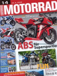 Titelseite: MOTORRAD 14/2008 – Top-Test Aprilia SMV 750 Dorsoduro; 20 Jahre Africa Twin