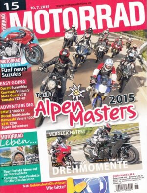 MOTORRAD 15/2015 – Alpen-Masters Teil 1, Ducati Panigale vs. Kawasaki Ninja H2