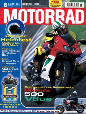MOTORRAD 15/1997 – Test Bimota 500 Vdue; Vergleich Honda SLR 650; Kawasaki GPX 600 R; Vergleich Kawasaki ER-5