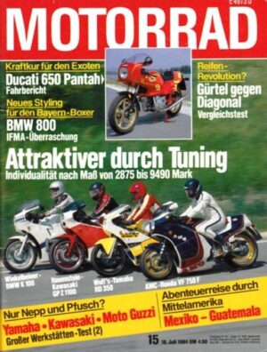 MOTORRAD 15/1984 – Winkelbeiner-BMW K 100; Fahrbericht Ducati Pantah 650