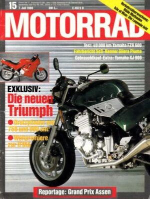 MOTORRAD 15/1990 – Vorstellung Gilera Saturno Piuma; Dauertest Yamaha FZR 600
