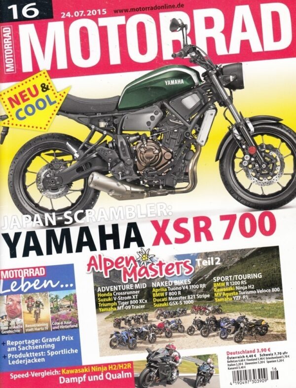 MOTORRAD 16/2015 – Yamaha XSR 700 & Alpen-Masters Teil 2