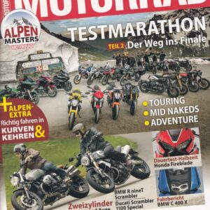 MOTORRAD 16/2018 – Alpen Masters Teil 2, BMW R nineT Scrambler, Ducati Scrambler 1100