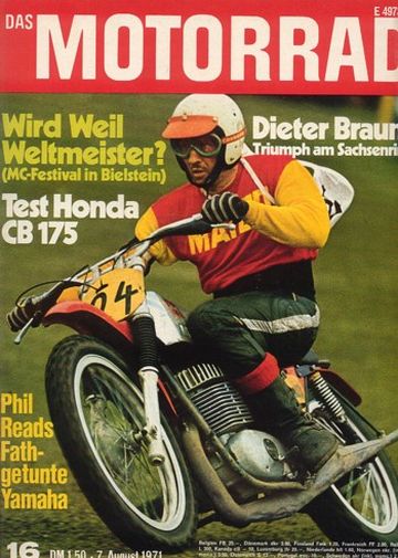 Titelbild: DAS MOTORRAD 16/1971 – Test Honda CB 175 mit 15 kW (20 PS)