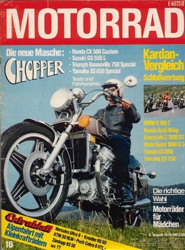MOTORRAD 16/1979 – BMW R 100 T; Honda GL 1000 Gold Wing; Kawasaki Z 1000 ST; Moto Guzzi V 1000 G5