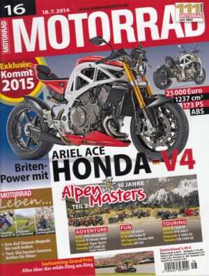 MOTORRAD 16/2014 – Gebrauchtkauf Kawasaki ZX-6R Ninja; Traumbike Honda VFR 750 R