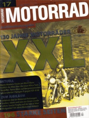 MOTORRAD 17/2015 XXL – 130 Jahre Motorräder, Honda Africa Twin, Ducati Panigale R vs Yamaha YZF-R1M