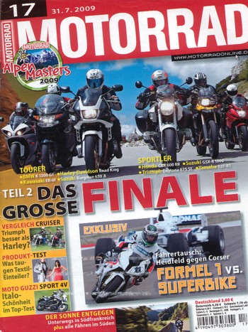 MOTORRAD 17/2009 – Top-Test Moto Guzzi 1200 Sport 4V; Test Blata 125 BXM