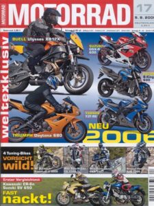 Titelseite: MOTORRAD 17/2005 – Kawasaki ER-6n; Suzuki SV 650; NCR - Ducati Millona; Test Kawasaki ZX-10R Ninja