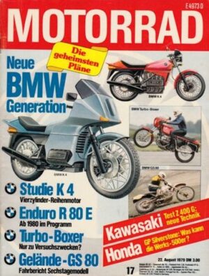 MOTORRAD 17/1979 – BMW R 100 S; BMW R 80 GS; Test Kawasaki Z 400 G