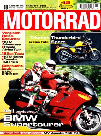 18_16.jpg MOTORRAD 18/1997 – Yamaha Vmax, hier als Kainzinger 1680 V-Fource; Honda XRV 750 Africa Twin; KTM LC4 620 Adventure; Test Honda Dream 50