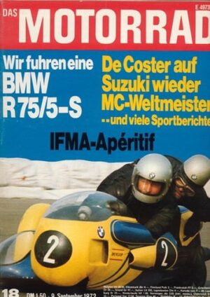 DAS MOTORRAD 18/1972 – BMW R 75/5, die "S" auf dem Nürburgring