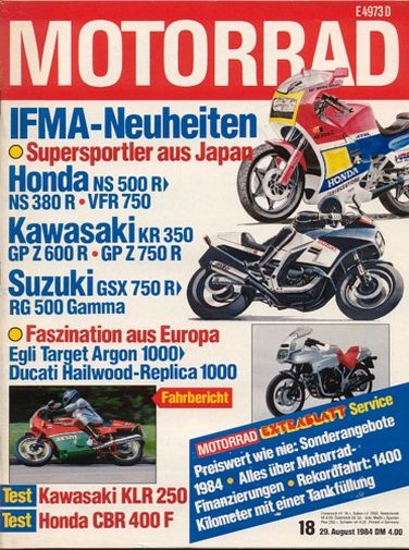 MOTORRAD 18/1984 – Test Ducati Mille Mike Hailwood Replica mit 56 kW (76 PS) im Test