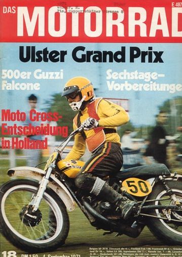 DAS MOTORRAD 18/1971 – Moto Guzzi Falcone 500 ccm Einzylinder, ohv, "Old Firehand"