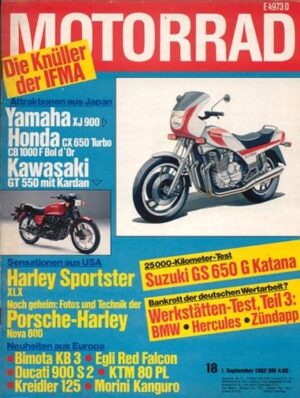 MOTORRAD 18/1982 – Dauertest Suzuki GS 650 G Katana; Kawasaki Z 1100 ST / GPZ 1100