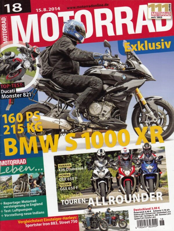 MOTORRAD 18/2014 – Top-Test Ducati Monster 821; Gebrauchtkauf Kawasaki Z 1000
