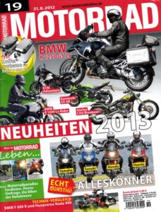 Titelseite: MOTORRAD 19/2012 – Gebrauchtkauf Harley-Davidson Street Glide; Koffersysteme für BMW F 800 GS