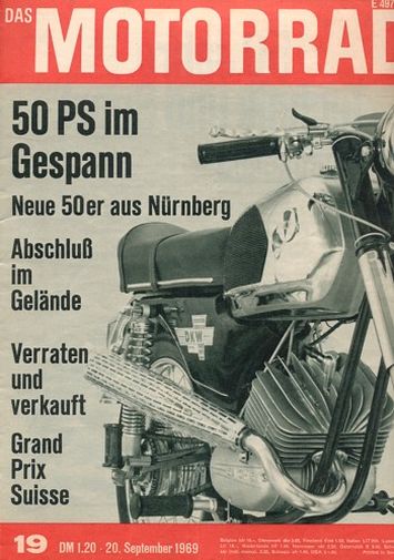 DAS MOTORRAD 19/1969 – Test Moto Guzzi V7 mit Seitenwagen