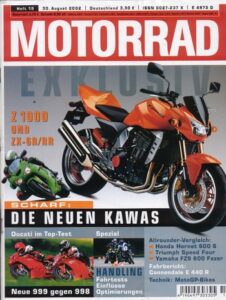 Titelseite: MOTORRAD 19/2002 – Top-Test Ducati 998 / 999; Erinnerungen Kawasaki 900 Z1