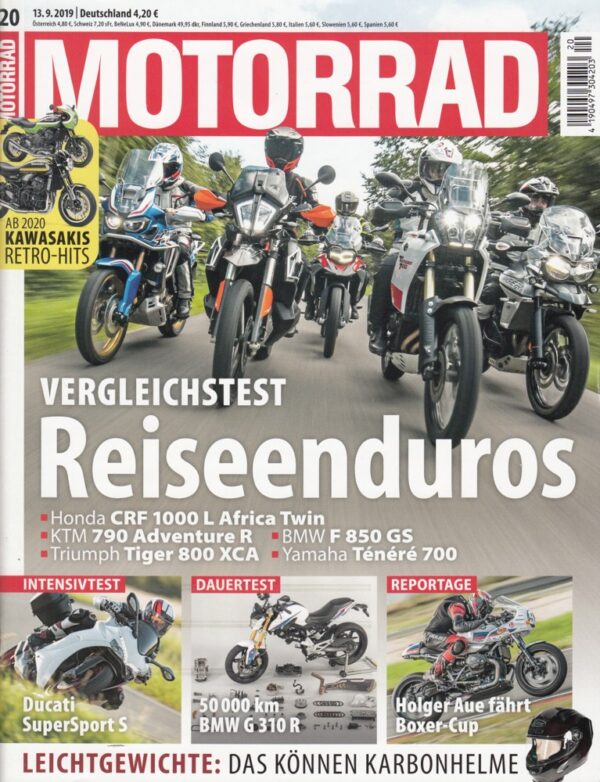 MOTORRAD 20/2019 – Honda Africa Twin, KTM 790 Adventure R, Yamaha Ténéré 700