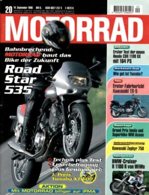 MOTORRAD 20/1996 – Test Honda CBR 1100 XX; Gebrauchtkauf Kawasaki Zephyr 750