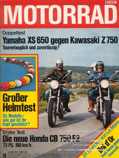 MOTORRAD 20/1977 – Kawasaki Z 750; Yamaha XS 650; Honda CB 750 F2