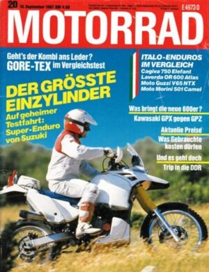 MOTORRAD 20/1987 – Kawasaki GPZ 600 R vs. Kawasaki GPX 600 R; Test Yamaha YSR 50