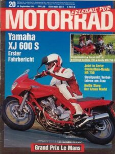 Titelseite: MOTORRAD 20/1991 – Test Yamaha XJ 600 S Diversion; Honda VFR 750 F im Vergleich