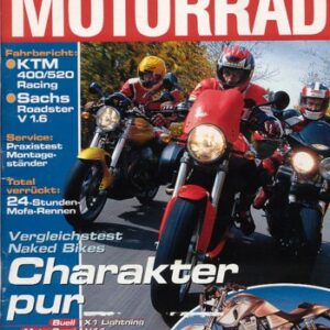 MOTORRAD 21/1999 – Buell X1 Lightning vs. Moto Guzzi V11 Sport vs. Triumph Speed Triple